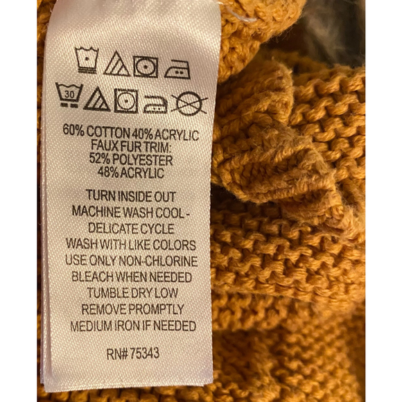 Girls knit Tahari Baby Dress, 24M, Mustard Yellow - Picture 6 of 6